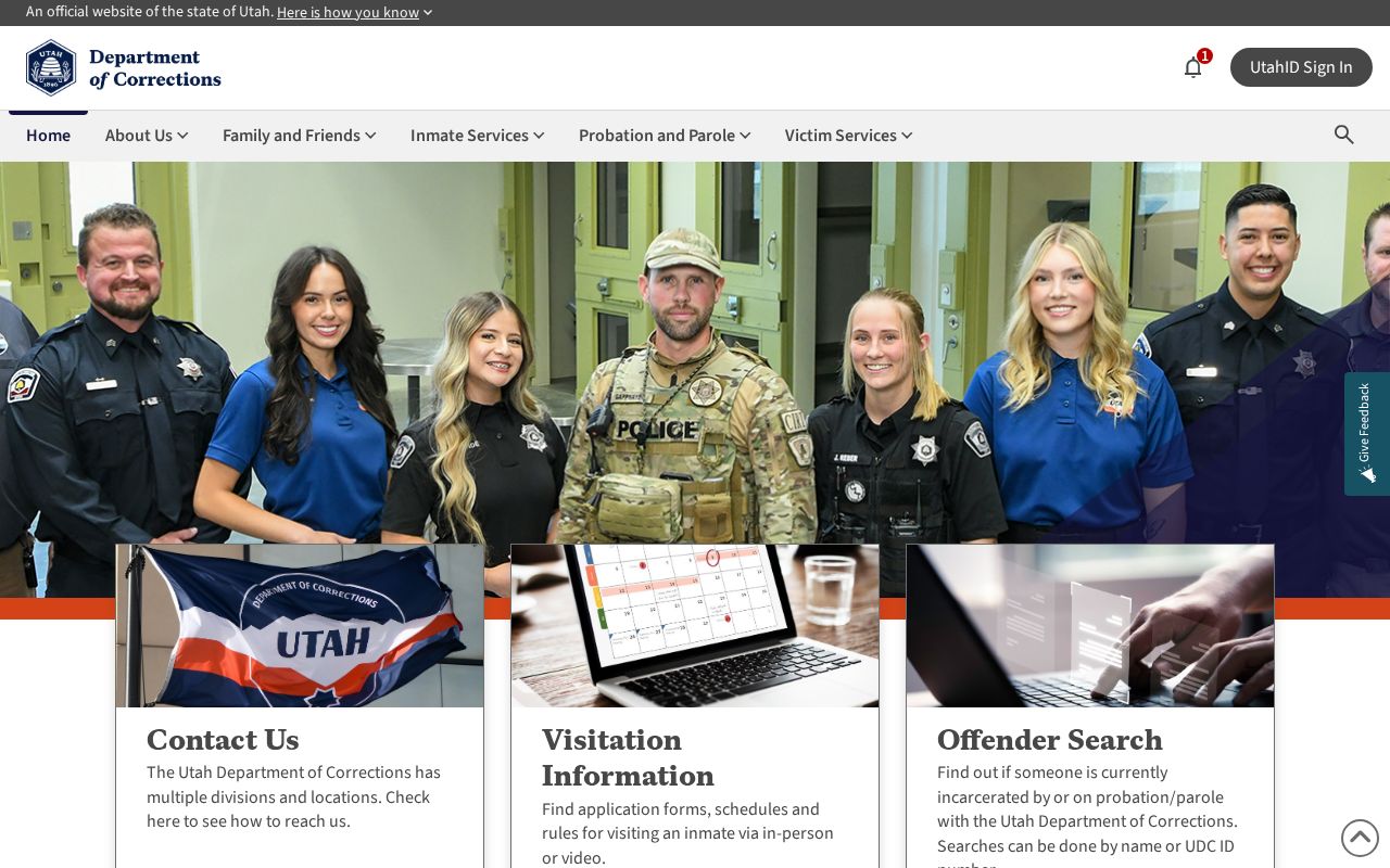 Cache County criminal history search through Utah Department of Corrections